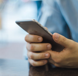 person on phone